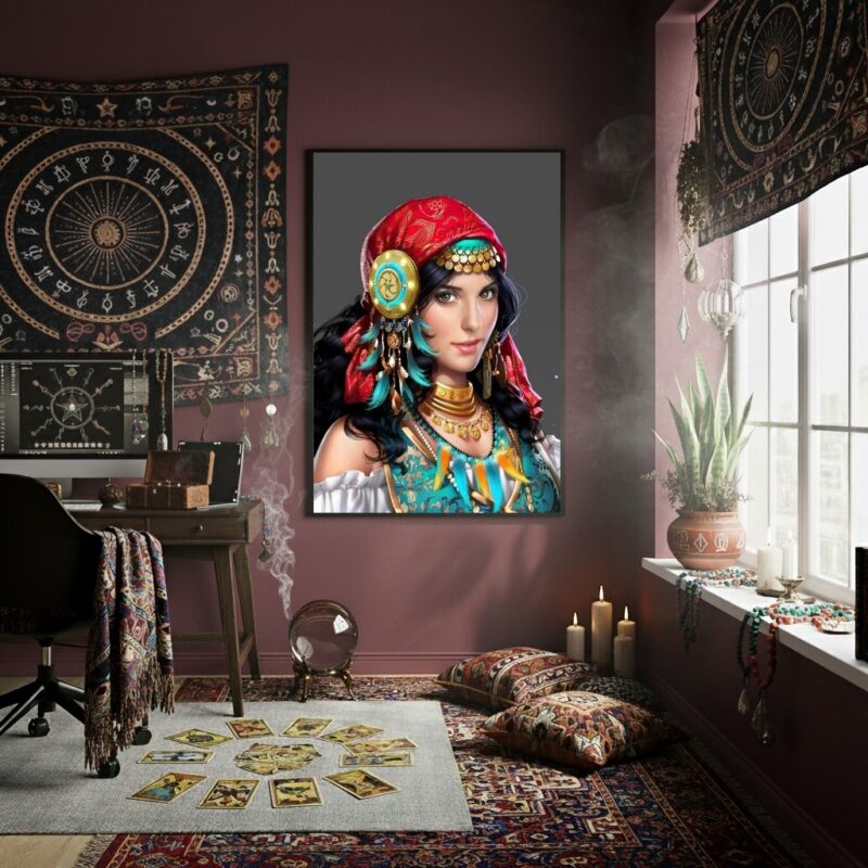 Quadro Decorativo Mulher Cigana - 70x50 cm
