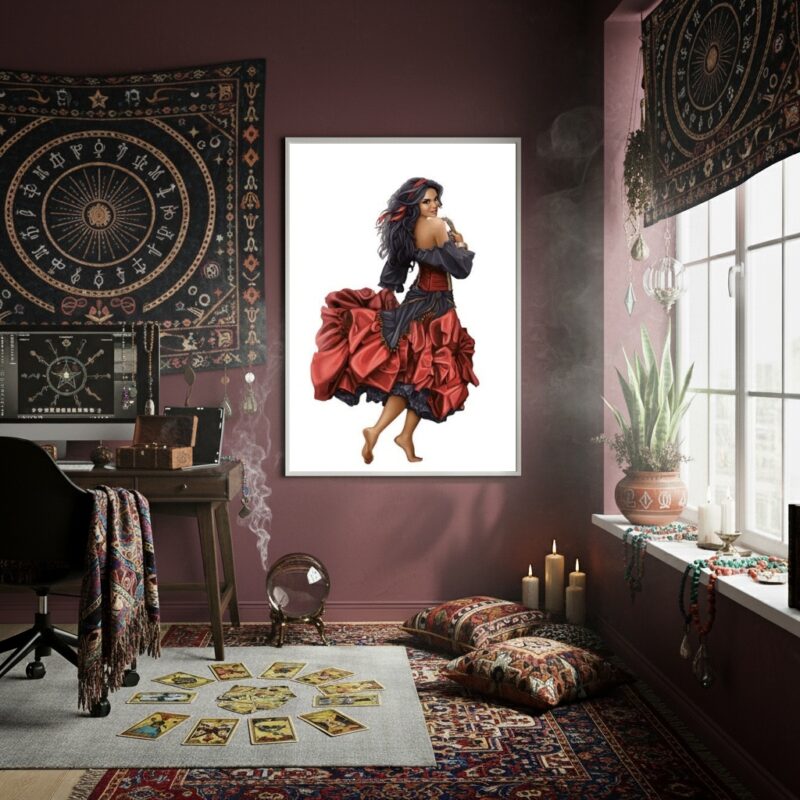 Quadro Decorativo Mulher Cigana Umbanda - 70x50 cm