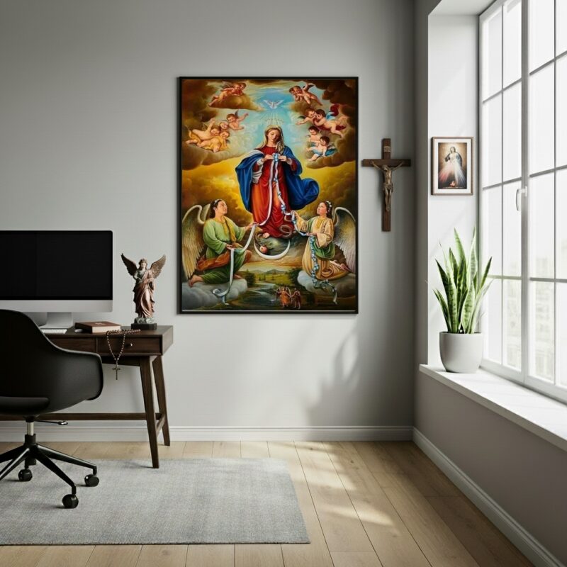 Quadro Decorativo Nossa Senhora Desatadora Dos Nós - 70x50 cm