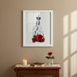 Quadro Decorativo Nossa Senhora Rosas Vermelhas - 70x50 cm