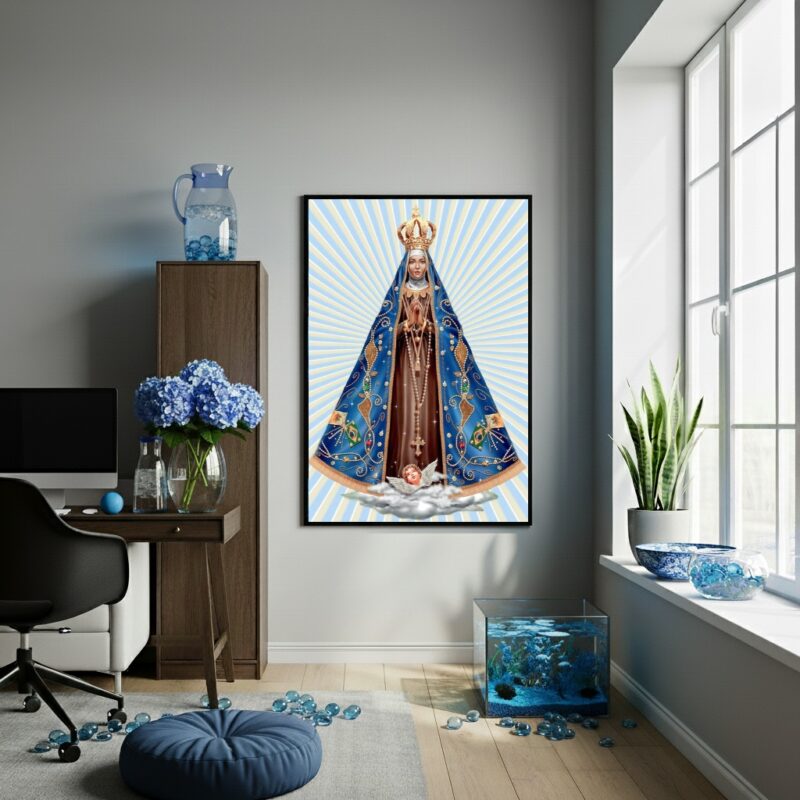 Quadro Decorativo Nossa Senhora de Aparecida - 70x50 cm