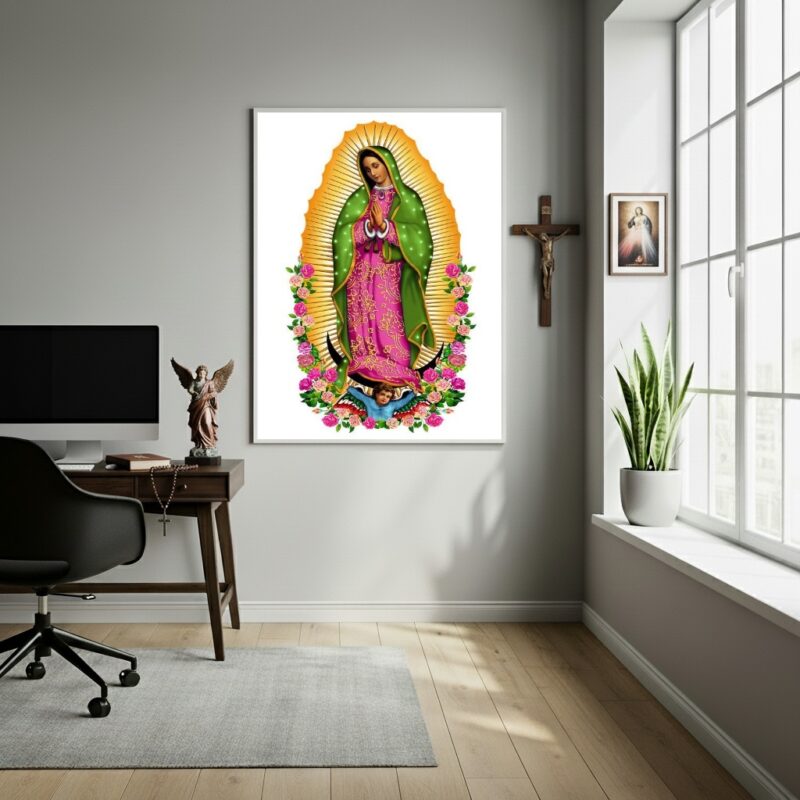 Quadro Decorativo Nossa Senhora de Guadalupe - 70x50 cm