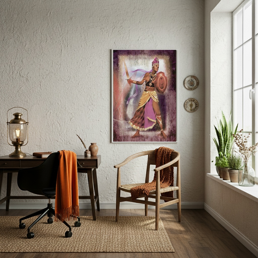 Quadro Decorativo Obá Orixá - 70x50 cm