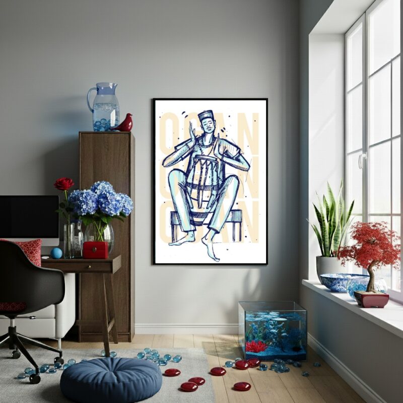 Quadro Decorativo Ogã Congo Candomblé - 70x50 cm