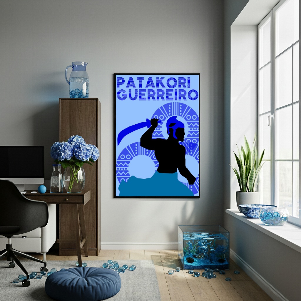 Quadro Decorativo Ogum Guerreiro - 70x50 cm