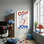 Quadro Decorativo Ogum São Jorge - 70x50 cm