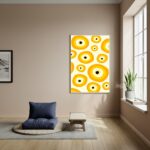Quadro Decorativo Olho Grego ou Olho Turco Amarelo - 70x50cm