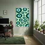 Quadro Decorativo Olhos Gregos Verdes - 70x50 cm