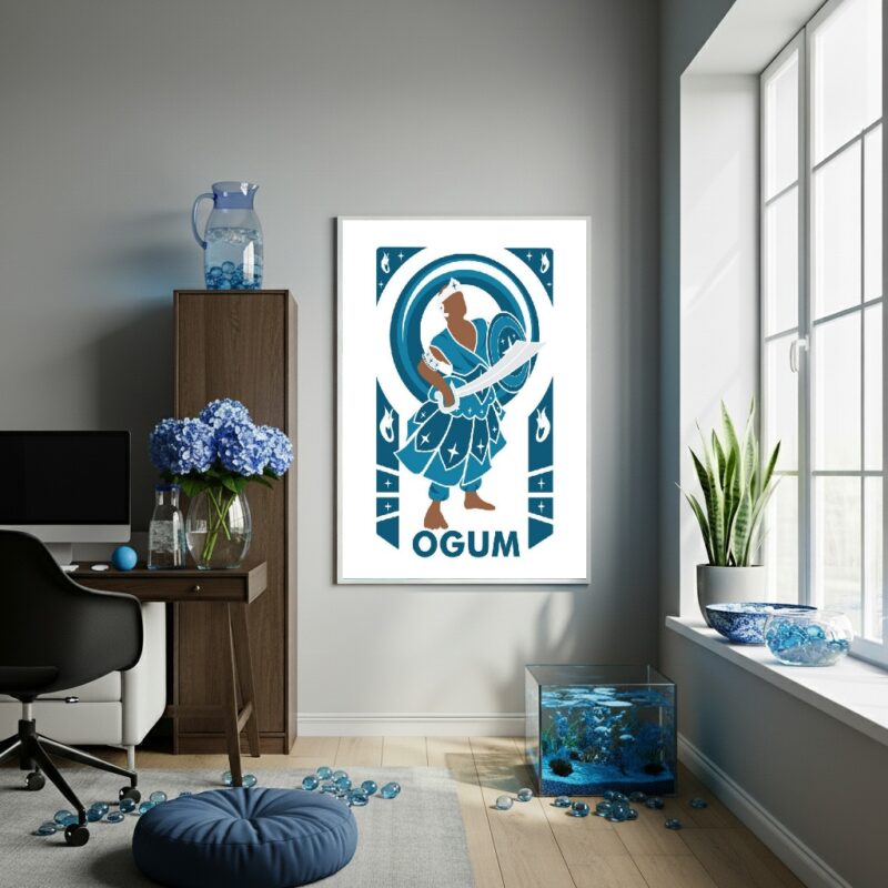 Quadro Decorativo Orixá Ogum - 70x50 cm