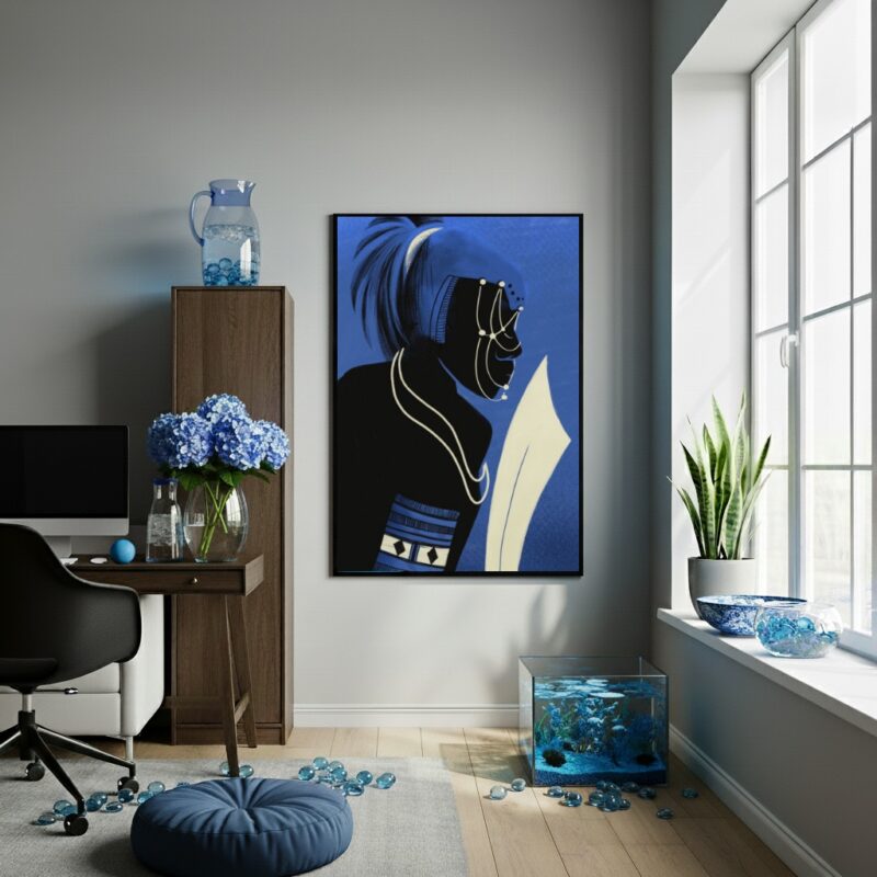 Quadro Decorativo Orixá Ogum Guerreiro - 70x50 cm