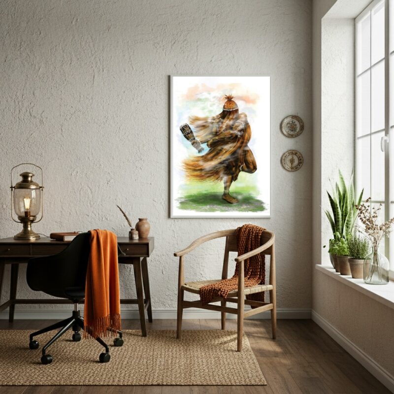 Quadro Decorativo Orixá Omolu - 70x50 cm