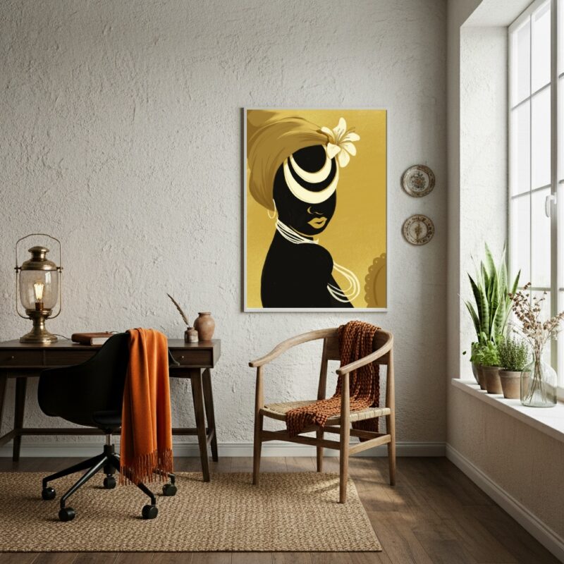 Quadro Decorativo Orixá Oxum - 70x50 cm