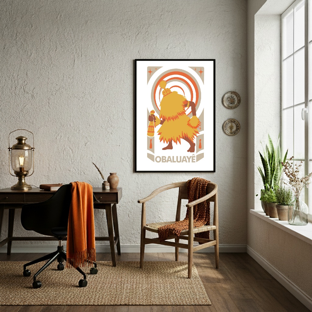 Quadro Decorativo Orixás Obaluayê - 70x50 cm
