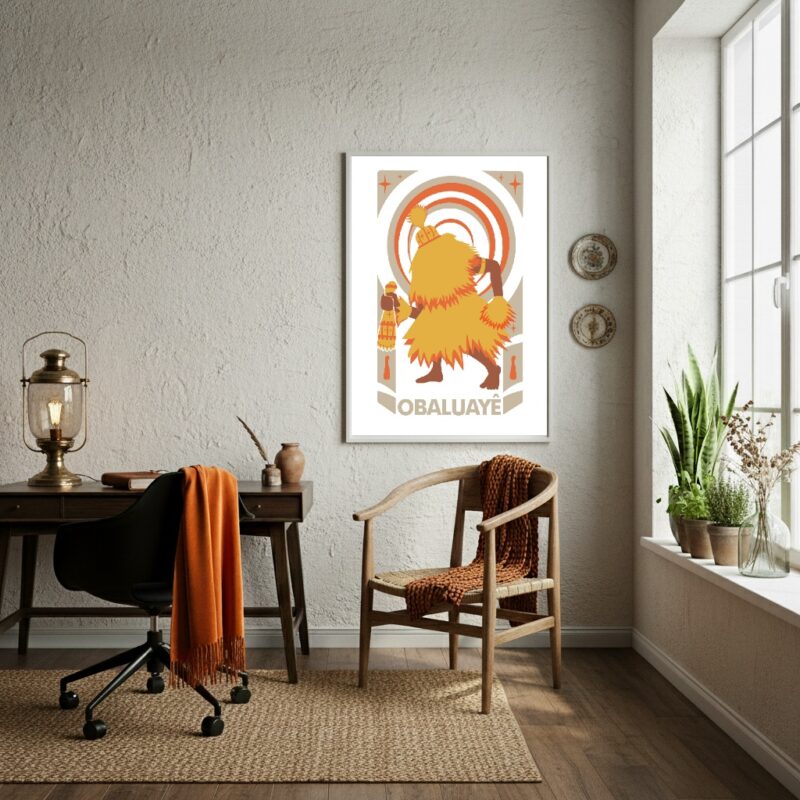 Quadro Decorativo Orixás Obaluayê - 70x50 cm