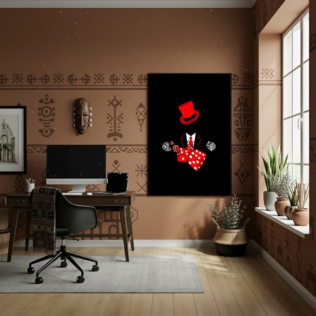 Quadro Decorativo Os Dados de Zé Pilintra - 70x50cm