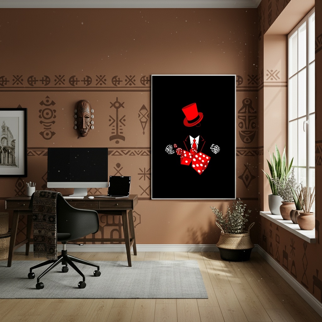 Quadro Decorativo Os Dados de Zé Pilintra - 70x50cm