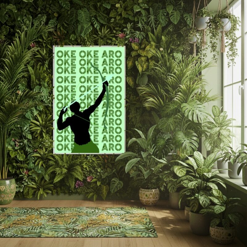 Quadro Decorativo Oxóssi Ake Aro - 70x50 cm