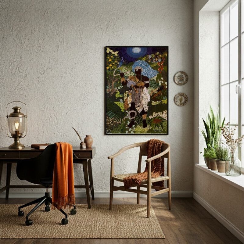 Quadro Decorativo Oxóssi Caçador - 70x50 cm