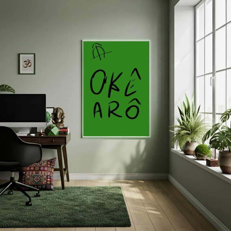 Quadro Decorativo Oxóssi Okê Arô - 70x50 cm