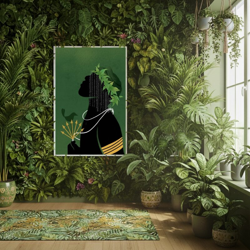 Quadro Decorativo Oxóssi Orixá - 70x50 cm