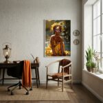 Quadro Decorativo Oxum Mulher Africana - 70x50 cm