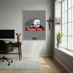 Quadro Decorativo Padre Pio Frase - 70x50 cm
