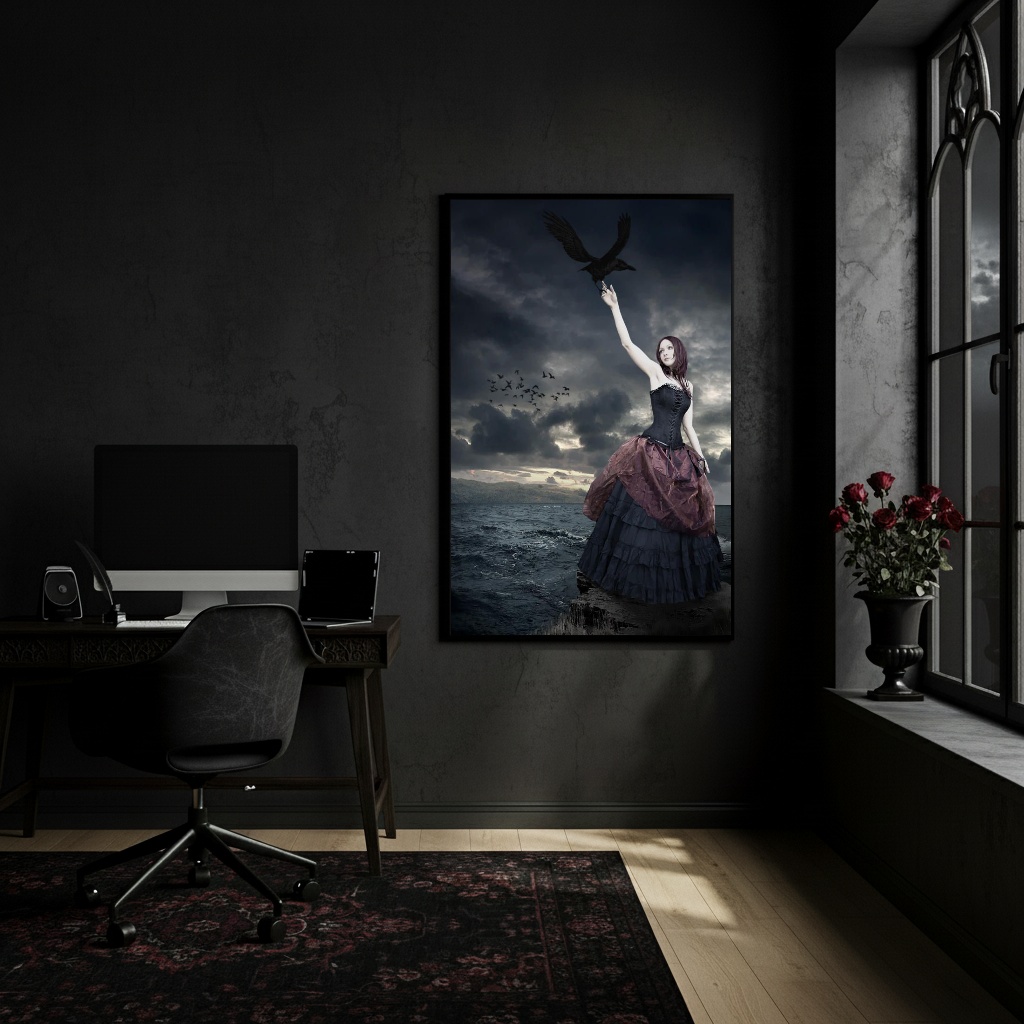 Quadro Decorativo Pomba Gira Sete Saias - 70x50 cm