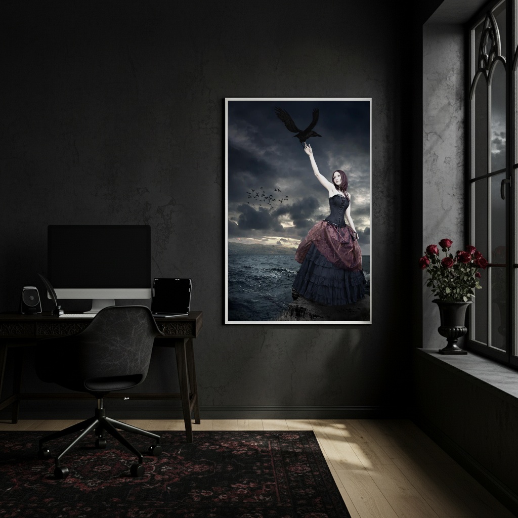 Quadro Decorativo Pomba Gira Sete Saias - 70x50 cm