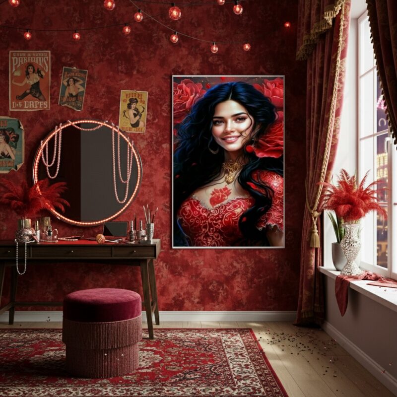 Quadro Decorativo Pombagira Menina do Cabaré - 70x50 cm