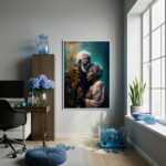 Quadro Decorativo Preta e Preto Velho - 70x50 cm