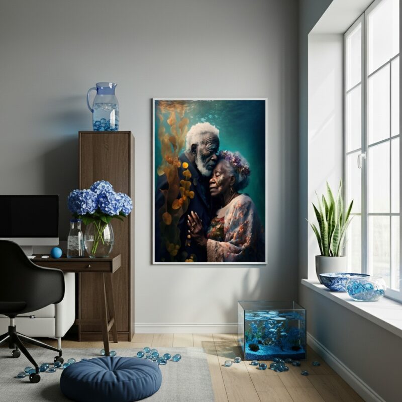 Quadro Decorativo Preta e Preto Velho - 70x50 cm