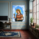 Quadro Decorativo Santa Bárbara Mártir Cristã - 70x50cm