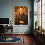 Quadro Decorativo Santo Antônio de Sant'Anna Galvão-70x50cm