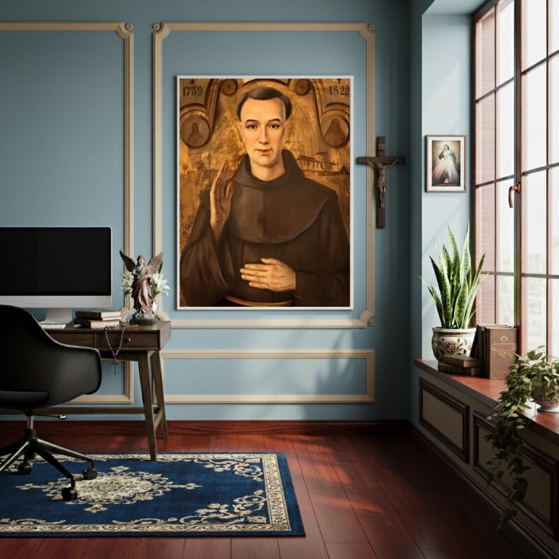 Quadro Decorativo Santo Antônio de Sant'Anna Galvão-70x50cm