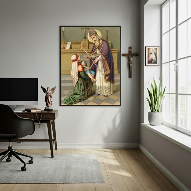 Quadro Decorativo São Brás - 70x50 cm