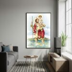 Quadro Decorativo São Cristóvão - 70x50 cm