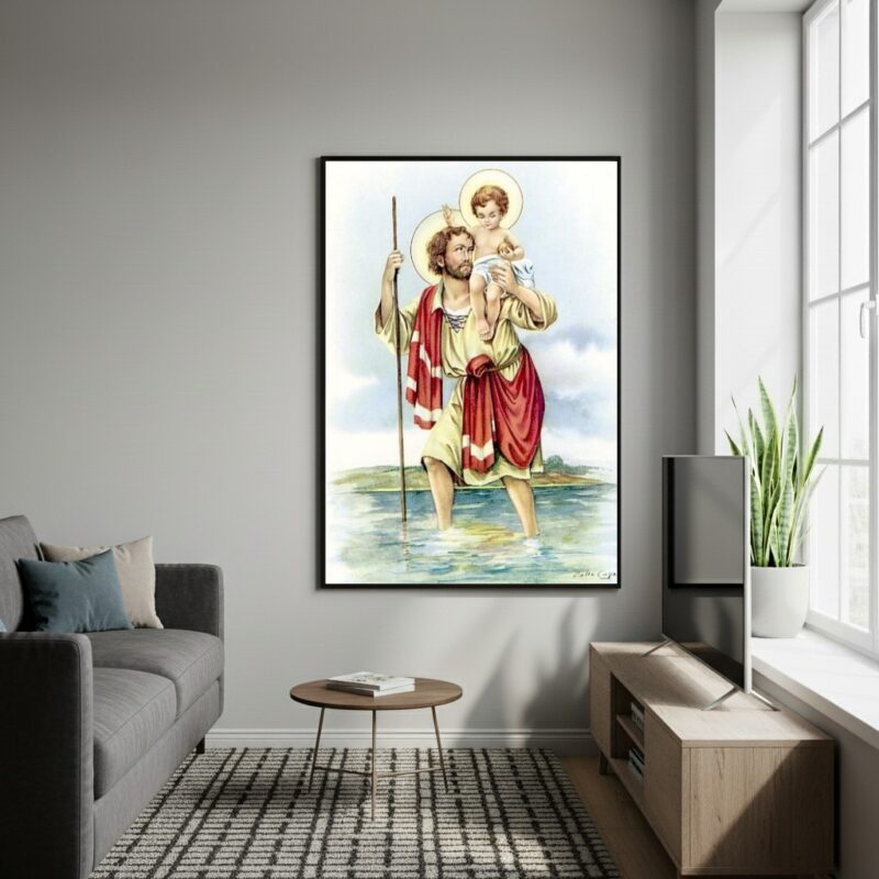 Quadro Decorativo São Cristóvão - 70x50 cm
