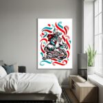 Quadro Decorativo São Jorge Fitas - 70x50 cm