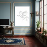 Quadro Decorativo São Jorge O Santo Guerreiro - 70x50cm