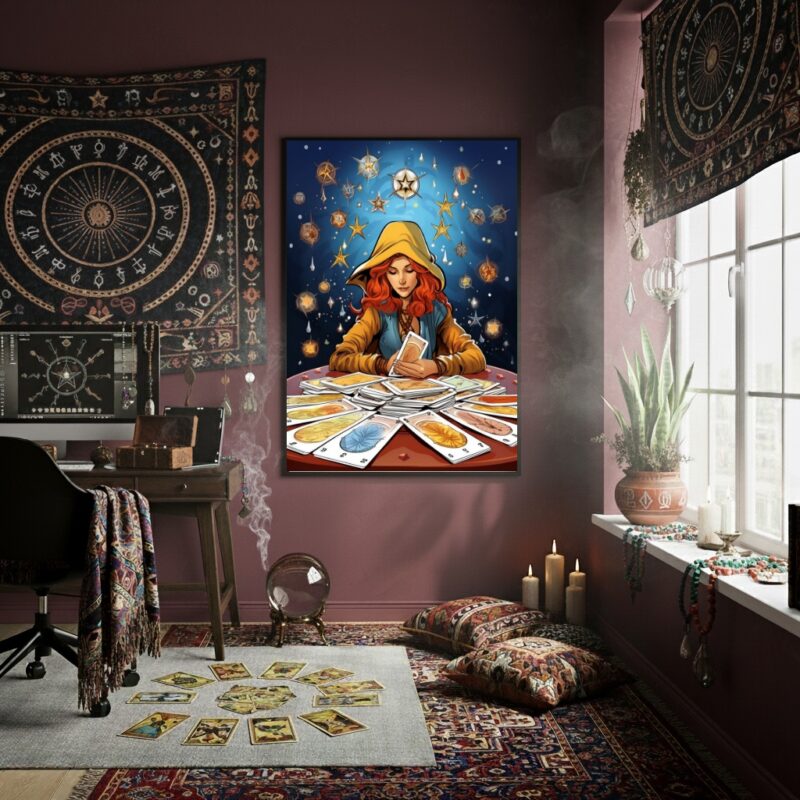Quadro Decorativo Taróloga Cartomante - 70x50 cm