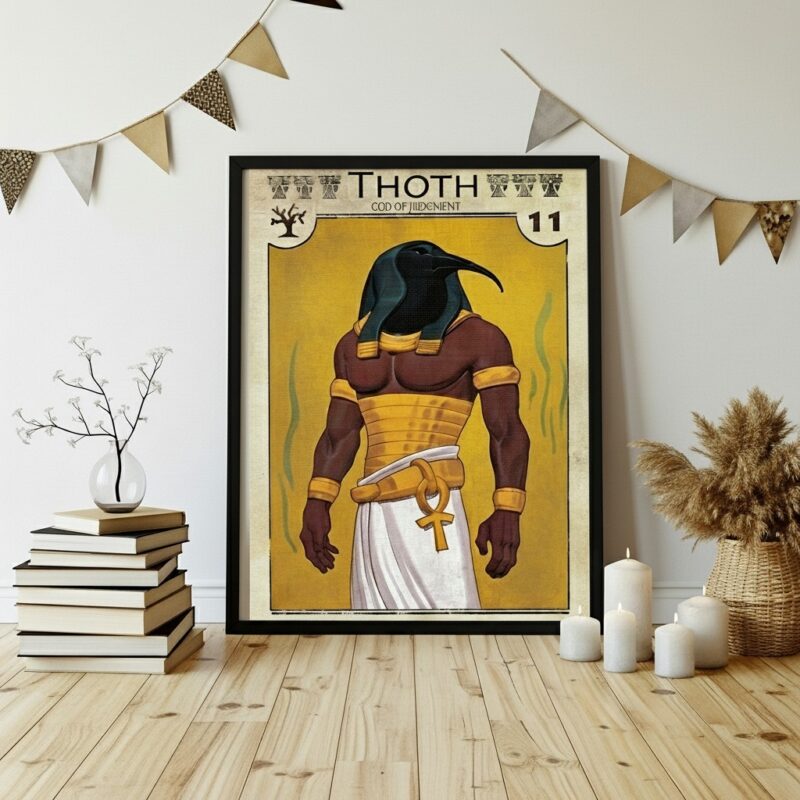 Quadro Decorativo Thoth Deus Egípcio - 70x50 cm