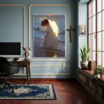 Quadro Decorativo Um Anjo na Praia - 70x50cm