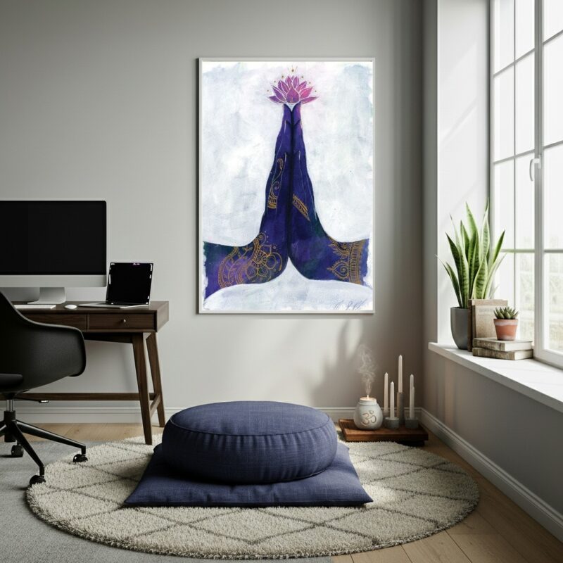 Quadro Decorativo Um Gesto da Yoga - 70x50cm