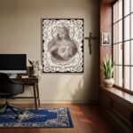 Quadro Decorativo Virgem Maria Renda - 70x50 cm