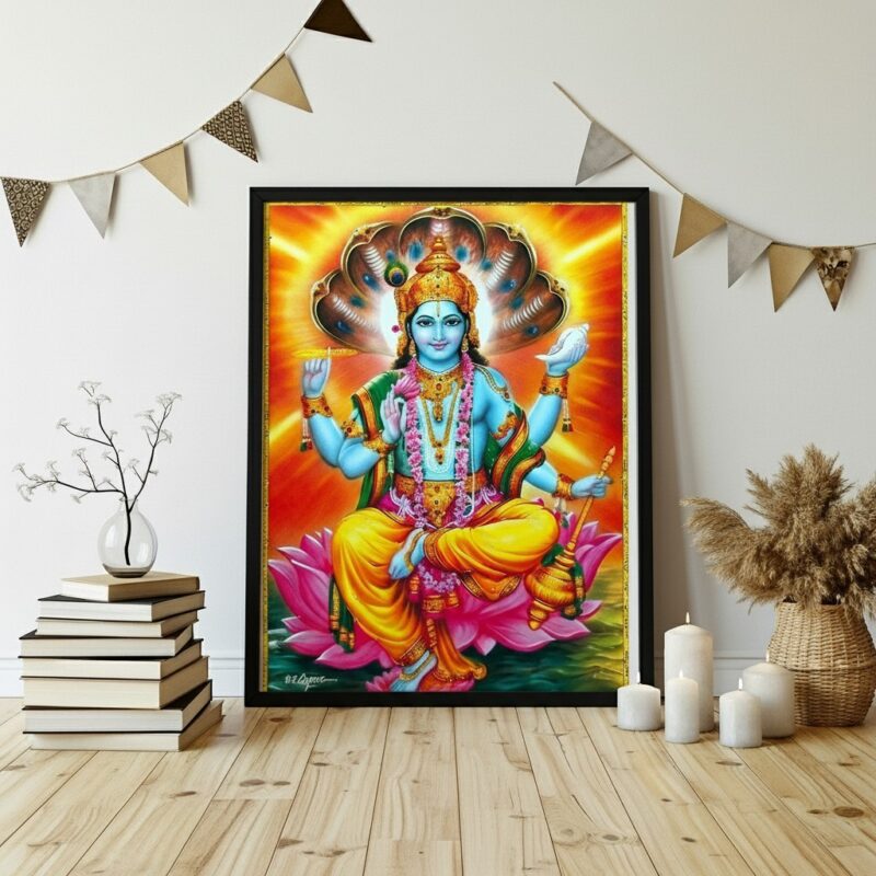 Quadro Decorativo Vishnu - 70x50 cm