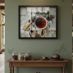 Quadro Decorativo Xícara Colher de Chá - 50x70 cm