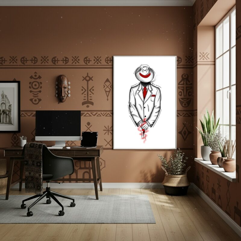 Quadro Decorativo Zé Pilintra Entidade de Luz - 70x50cm