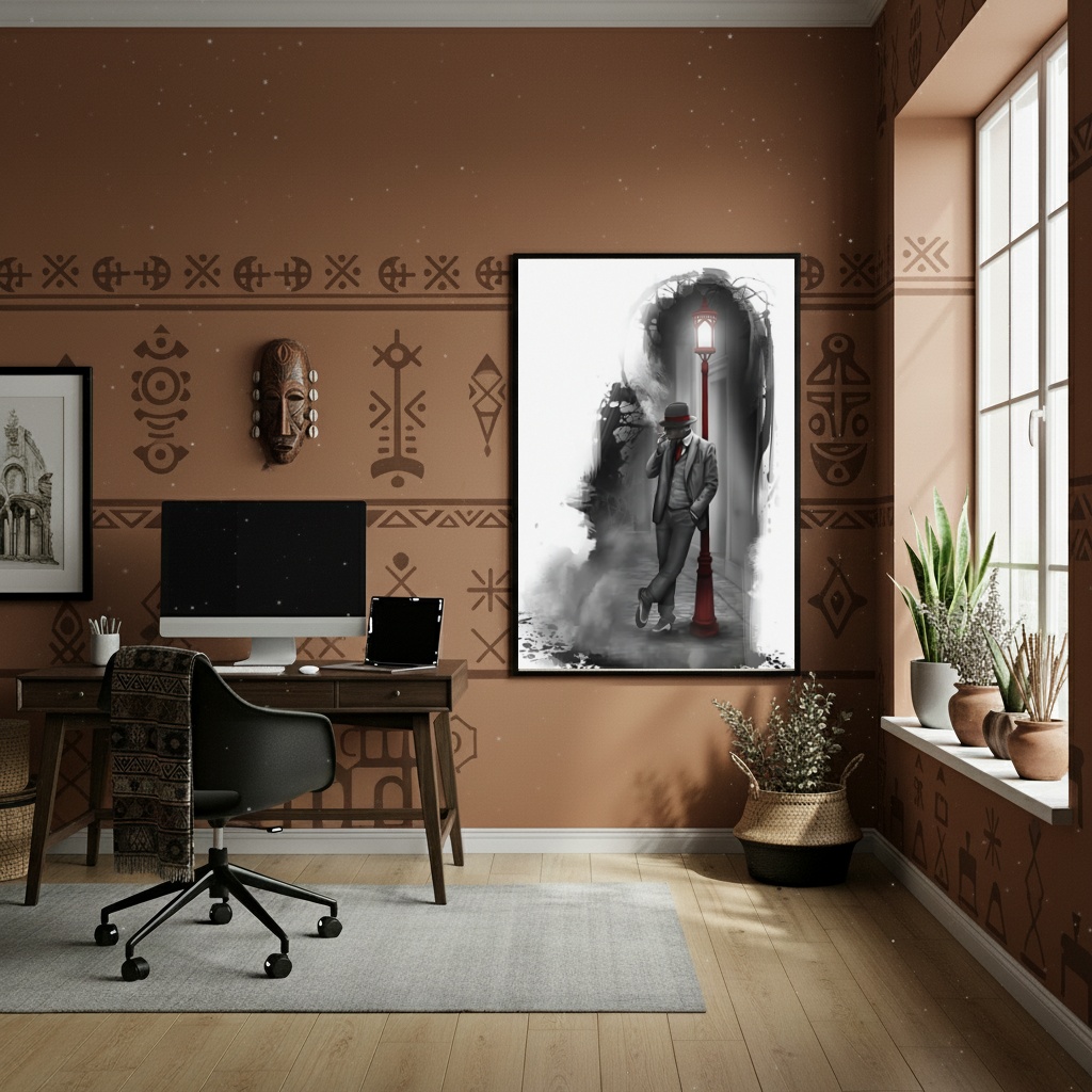 Quadro Decorativo Zé Pilintra Uma Entidade de Luz - 70x50cm