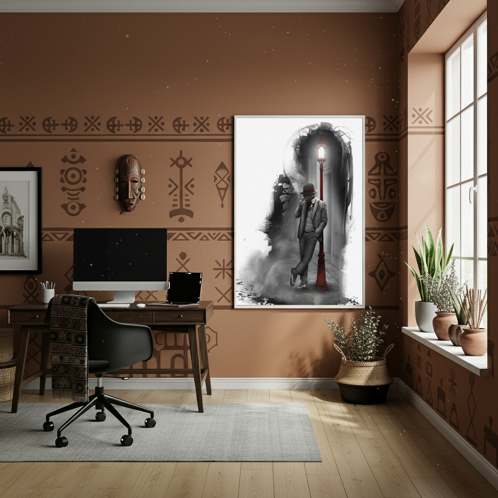 Quadro Decorativo Zé Pilintra Uma Entidade de Luz - 70x50cm
