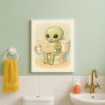 Quadro Divertido Para Banheiro Extraterrestre Baby